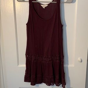 Burgundy long tank top